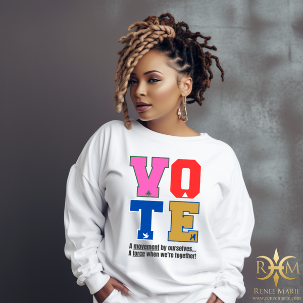 VOTE Stacked Greek Unity Sweatshirt