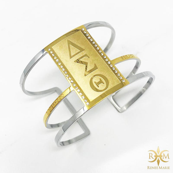 DST "Debra" Vertical Symbols Cuff Bracelet (Stainless Steel)