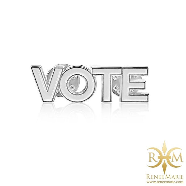 VOTE Lapel Pin - White