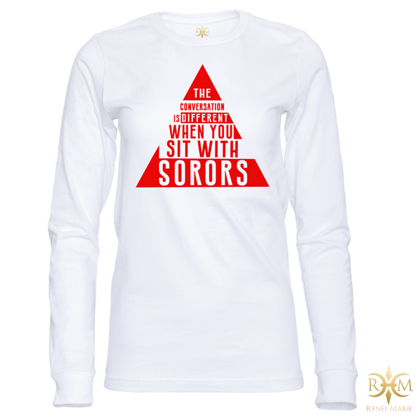 DST Sit With Sorors Long Sleeve T-Shirt (Front & Back; LS UNISEX)