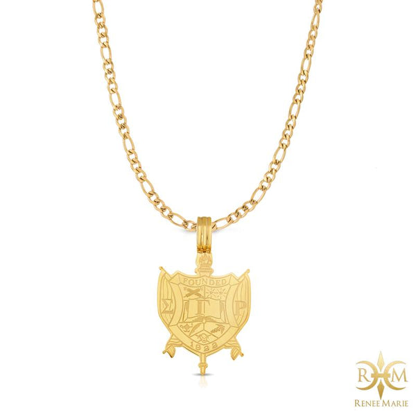 ΣΓΡ Shield Pendant with Chain