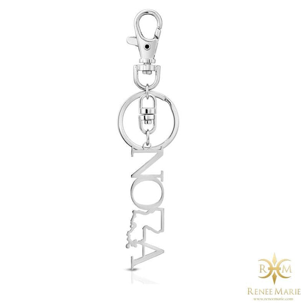 NOLA Stainless Steel Keychain (Outline)