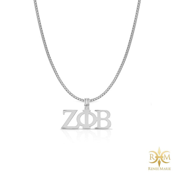 ZΦB Hollow Symbols Pendant with Chain