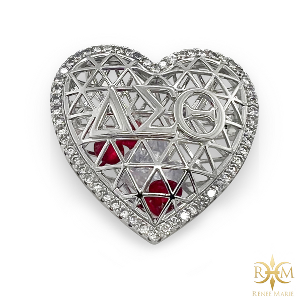 DST Floating Heart Brooch