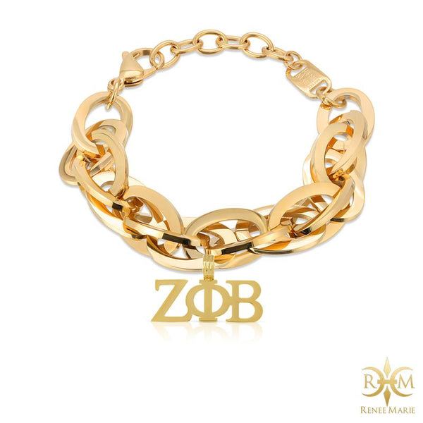 ZΦB "Techno Gold" Stainless Steel Bracelet