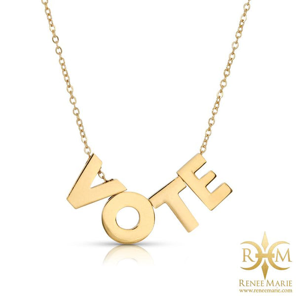 VOTE Letters Necklace (Stainless Steel)